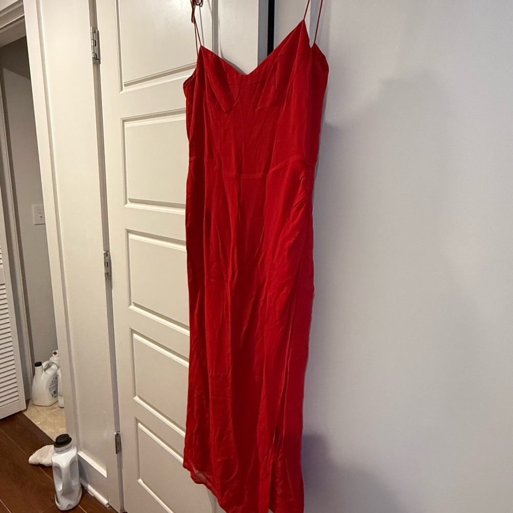 Reformation Kourtney Dress - Cherry Red- 8
